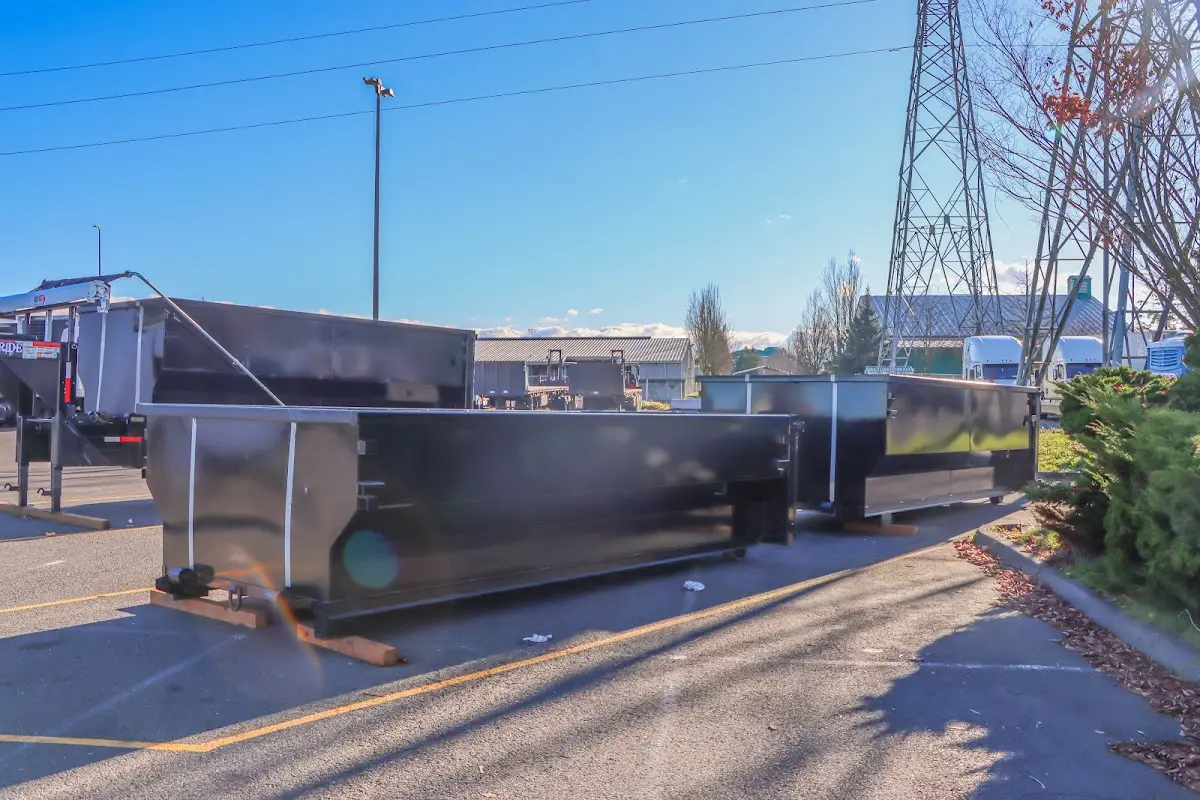 Roll-off dumpster ready for waste disposal at job site for 4 Yard Dumpster Rental in Barre